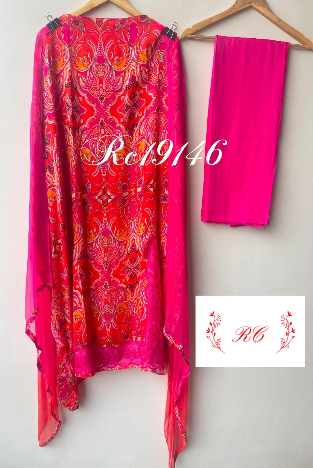 Organza Tuile printed ladies unstitched suit Rc19146