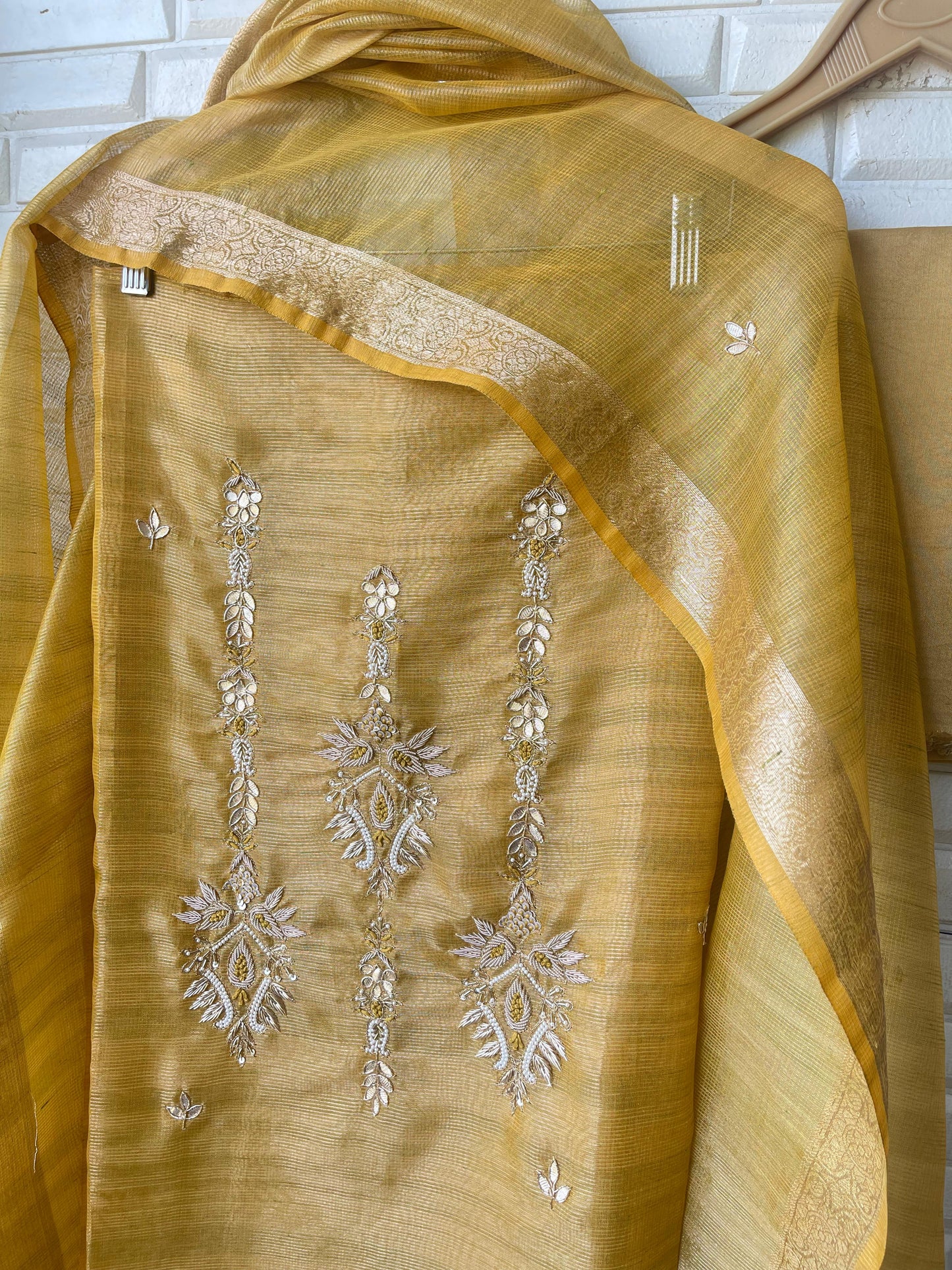 Shimmer linen silk unstitched ladies suit Rc17802 (a)