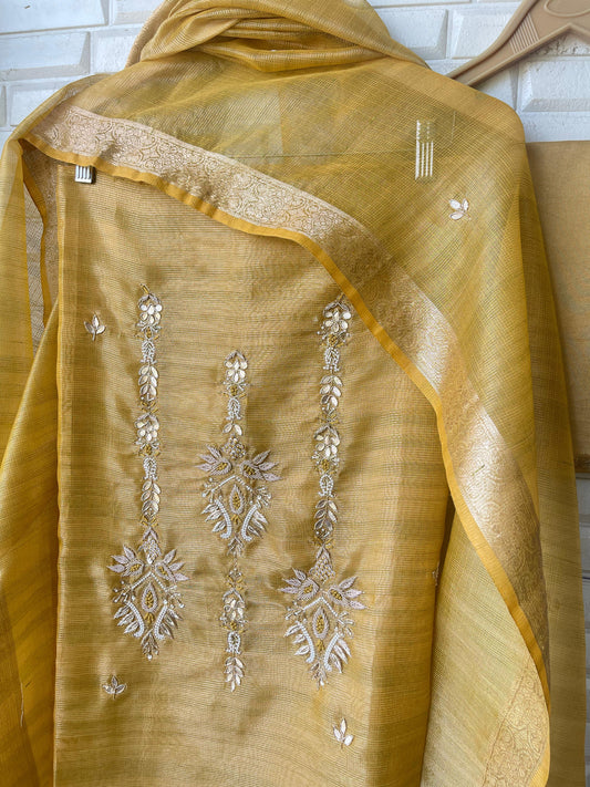 Shimmer linen silk unstitched ladies suit Rc17802 (a)