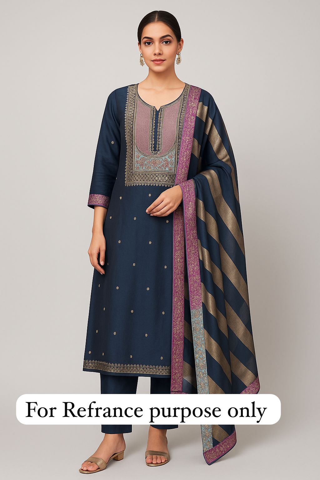 Banarasi tassar silk unstitched ladies suit Rc17722 (a)