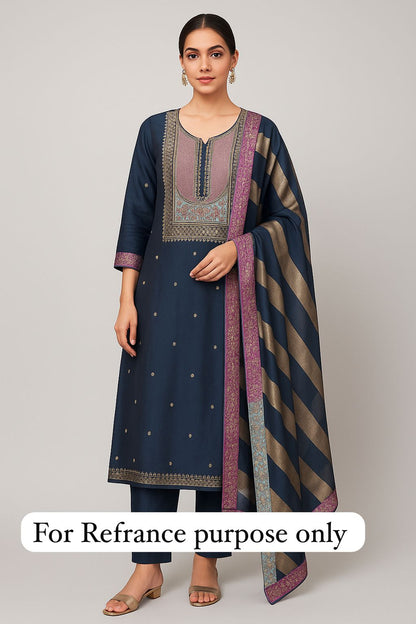 Banarasi tassar silk unstitched ladies suit Rc17722 (a)