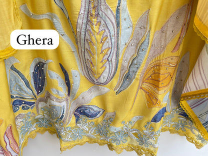 Muslin silk unstitched ladies suit Rc17933