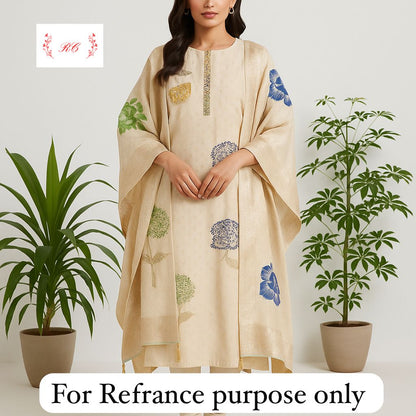 Banarasi shimmer silk unstitched ladies suit Rc17671