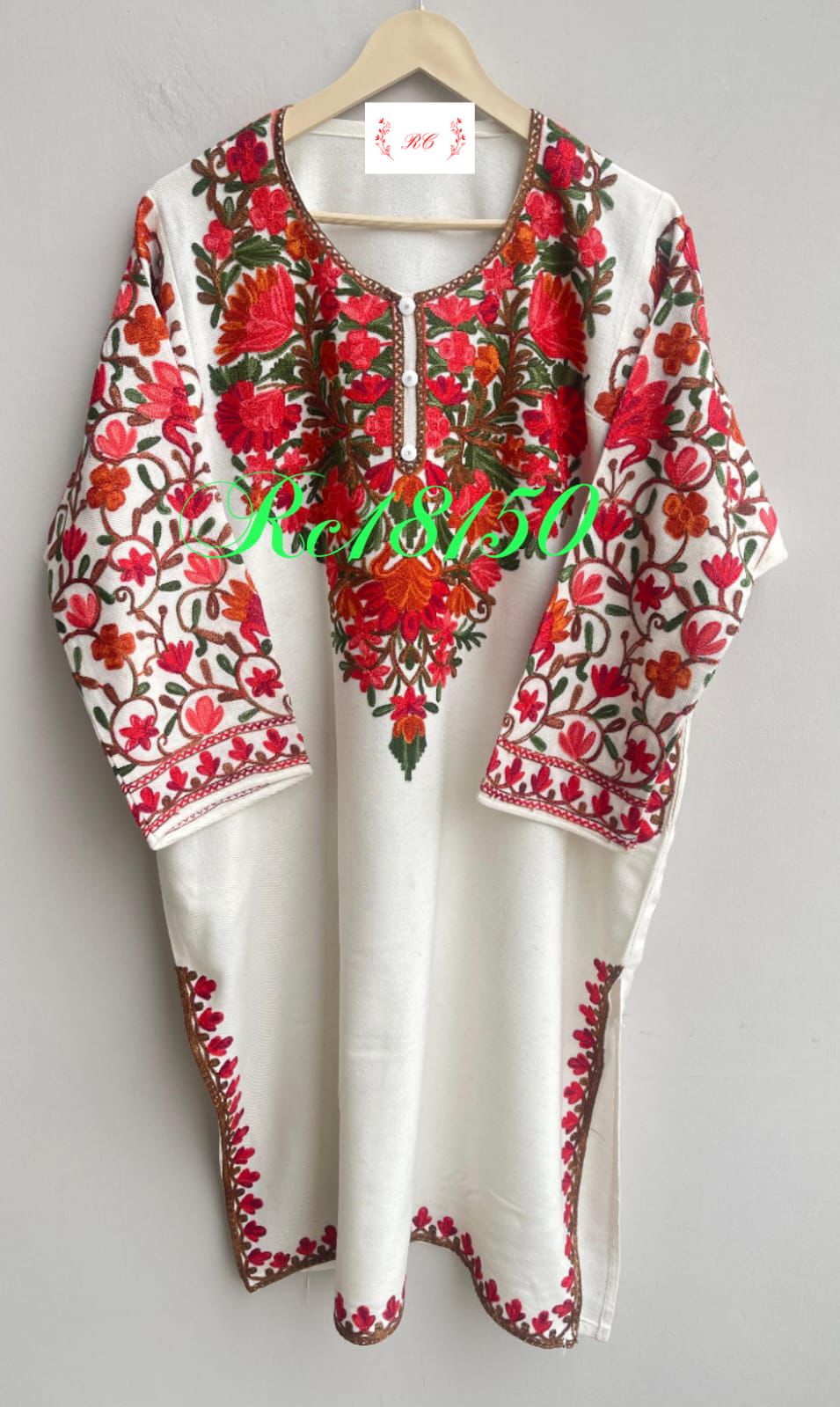 Kashmiri pheron readymade woolen kurta Rc18150