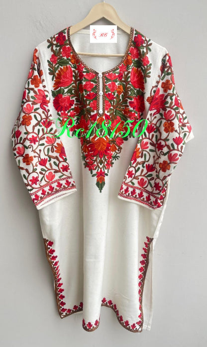 Kashmiri pheron readymade woolen kurta Rc18150