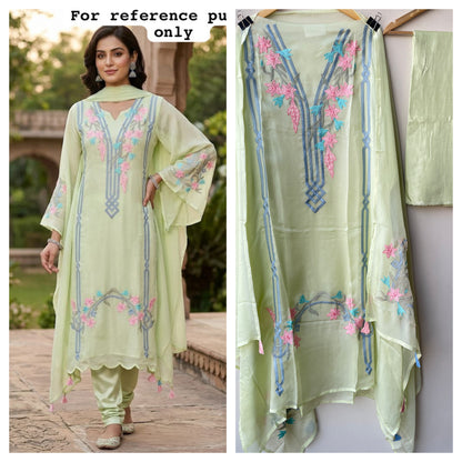 Organza Tuile unstitched ladies suit Rc19312 (a)
