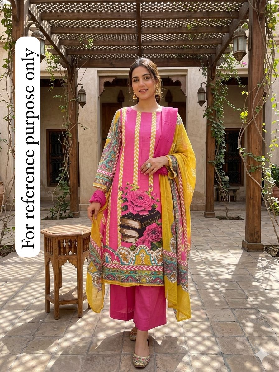 Cotton Printed Unstitched Ladies Suit RC-18627 – view 4