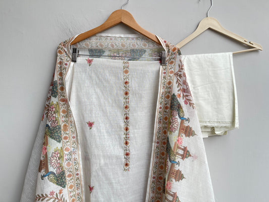 Linen Printed Unstitched Ladies Suit RC-18607