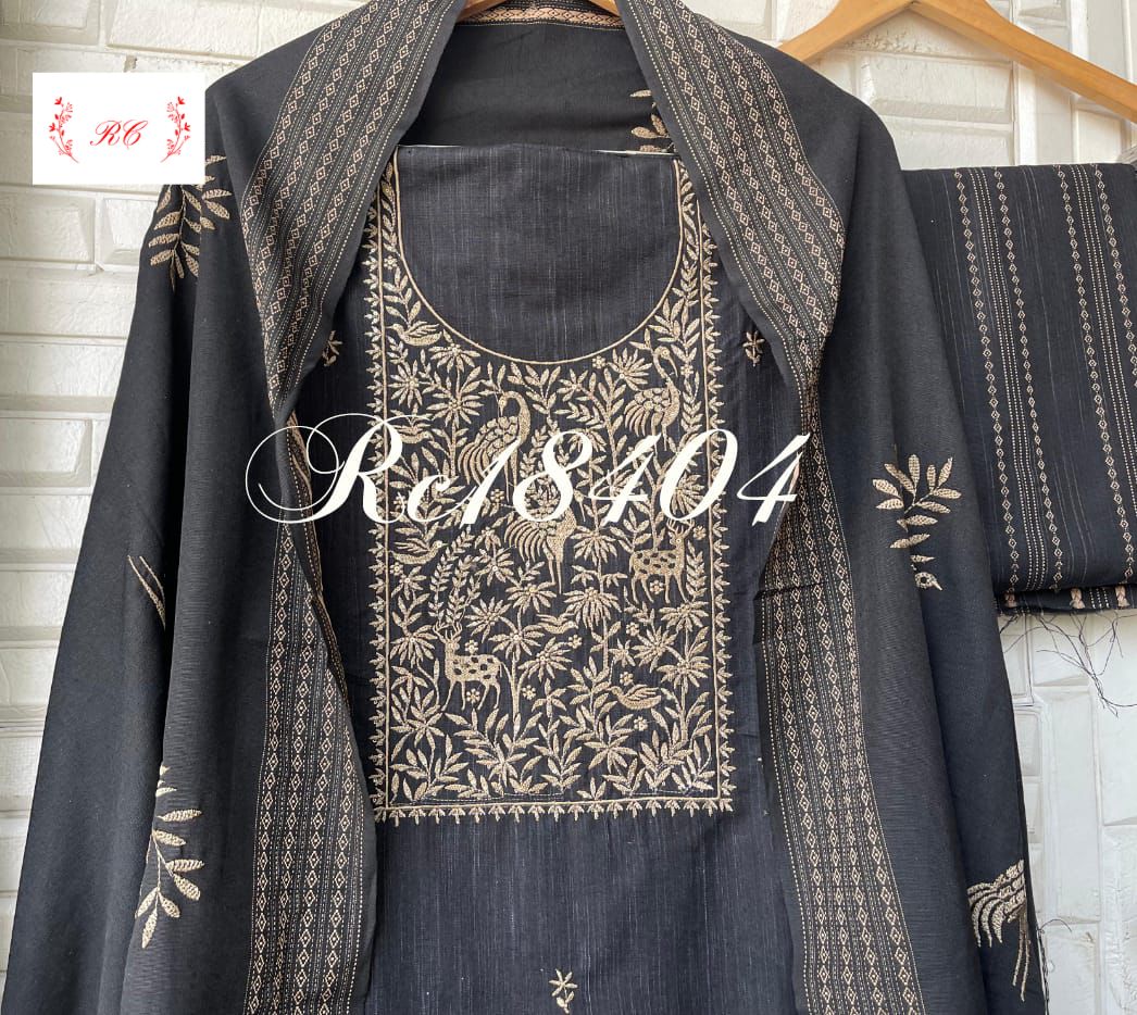 Mul chanderi unstitched ladies suit Rc18404