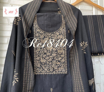 Mul chanderi unstitched ladies suit Rc18404