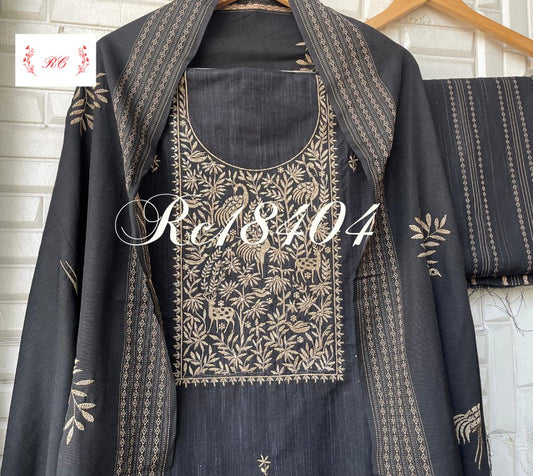 Mul chanderi unstitched ladies suit Rc18404