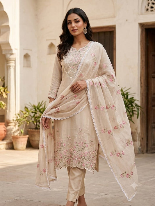 Fine glass organza ladies unstitched suit Rc19320 (b)