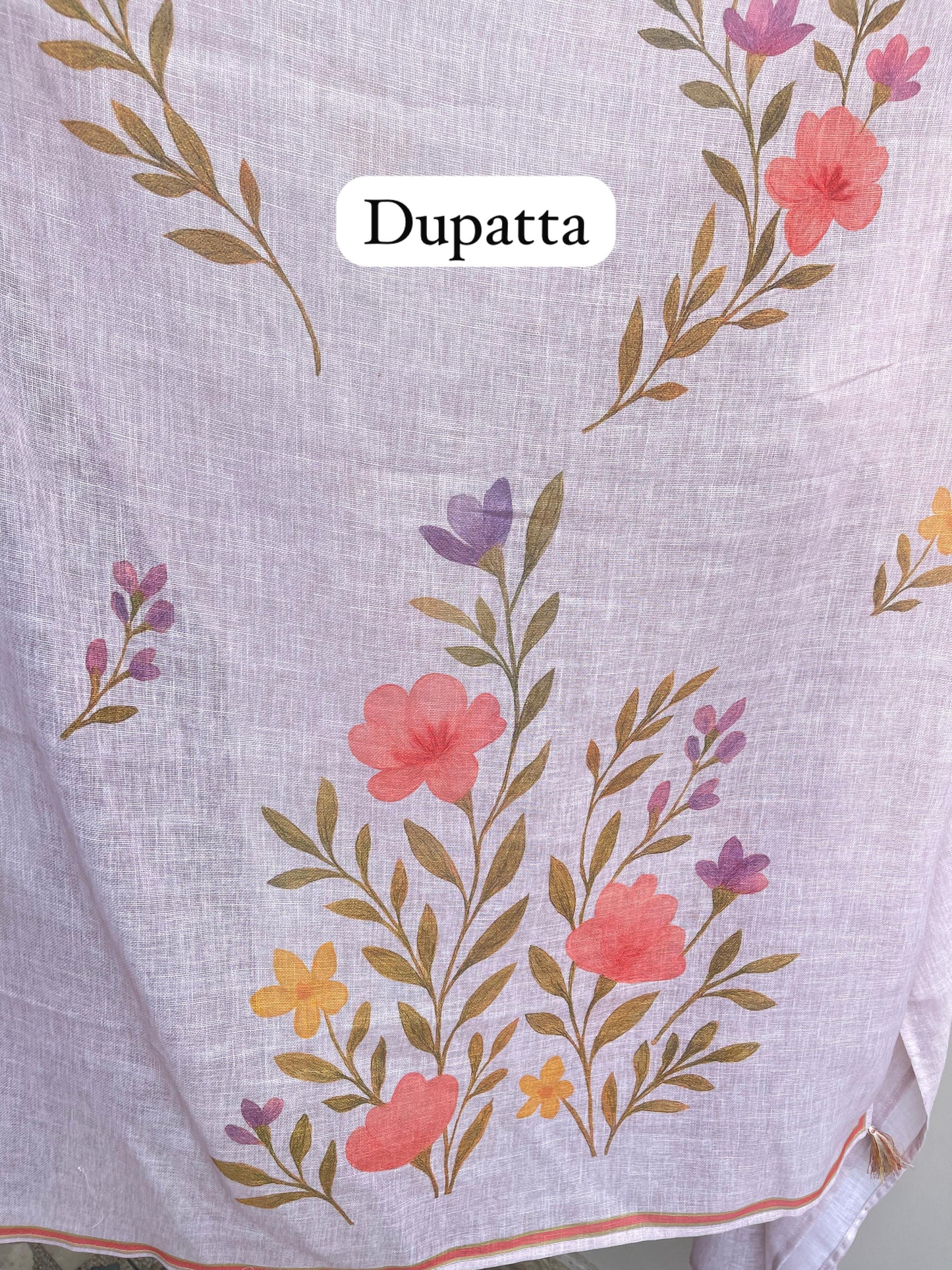 Pure linen printed unstitched ladies suit Rc18528