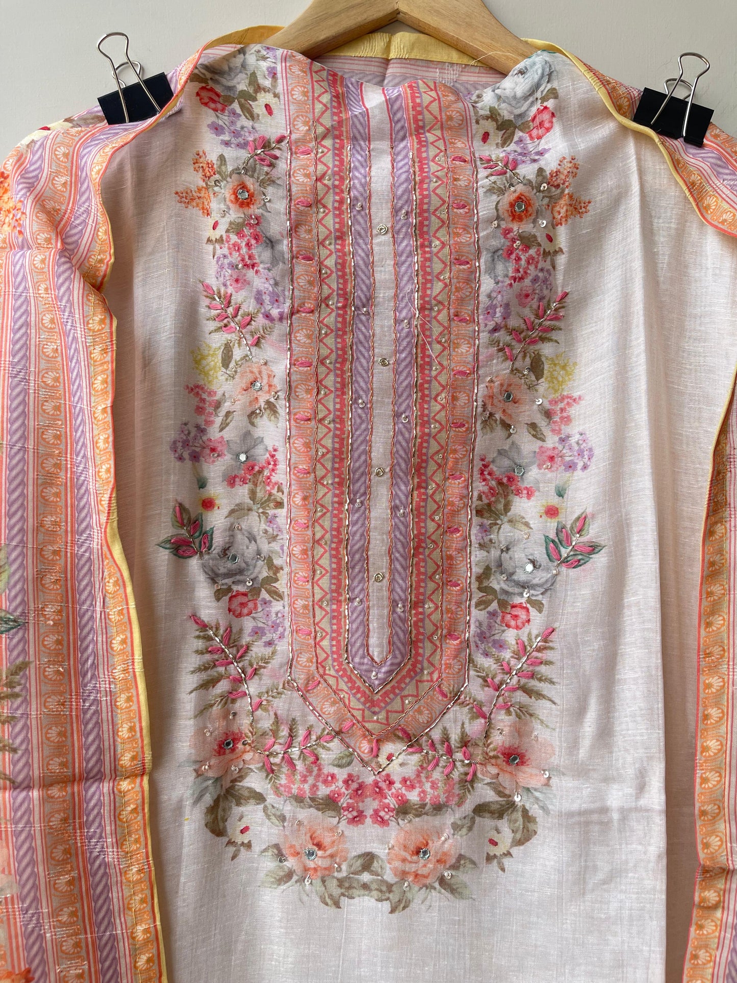 Pure Mul Chanderi Unstitched Ladies Suit RC-18817 – view 3