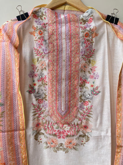 Pure Mul Chanderi Unstitched Ladies Suit RC-18817 – view 3