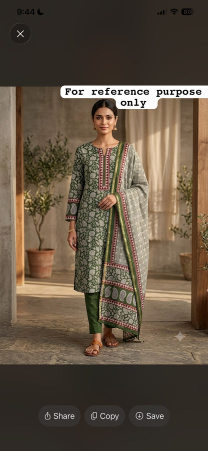 Mul chanderi maheshwari printed unstitched ladies suit Rc19005 (b)