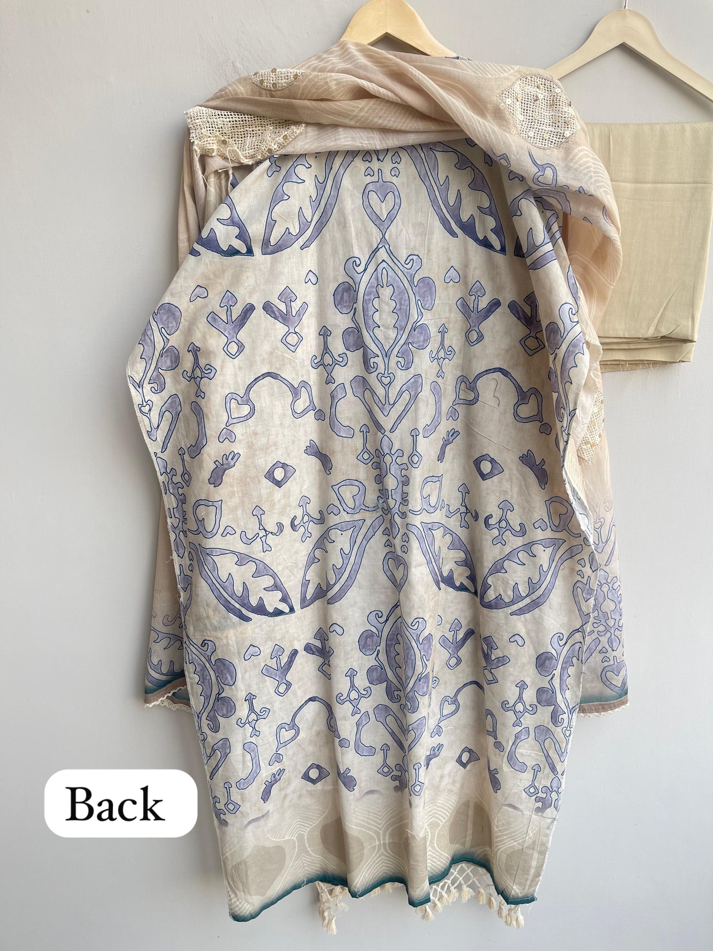 Self mul chanderi unstitched ladies suit Rc18490