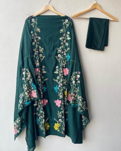 Mul chanderi cotton printed unstitched ladies suit Rc19329 (a)