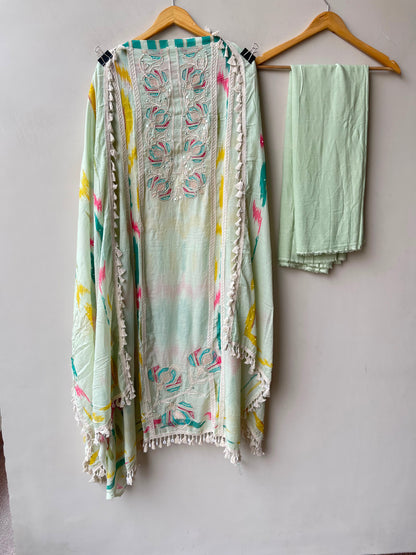 Mul chanderi printed ladies unstitched suit Rc19237 (a)