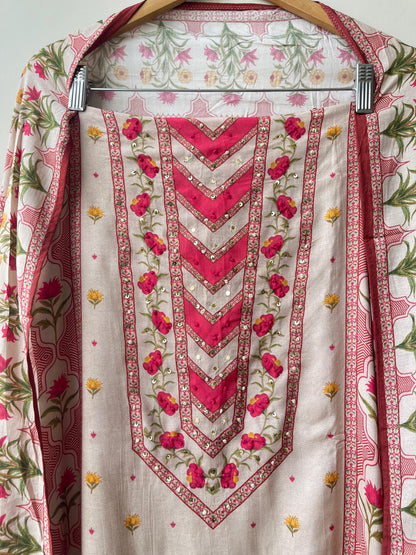 Muslin Printed Unstitched Ladies Suit RC-18755