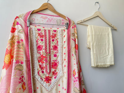 Muslin Printed Unstitched Ladies Suit RC-18704
