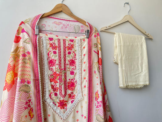 Muslin Printed Unstitched Ladies Suit RC-18704