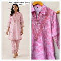 Linen printed stitched ladies coord set Rc19090