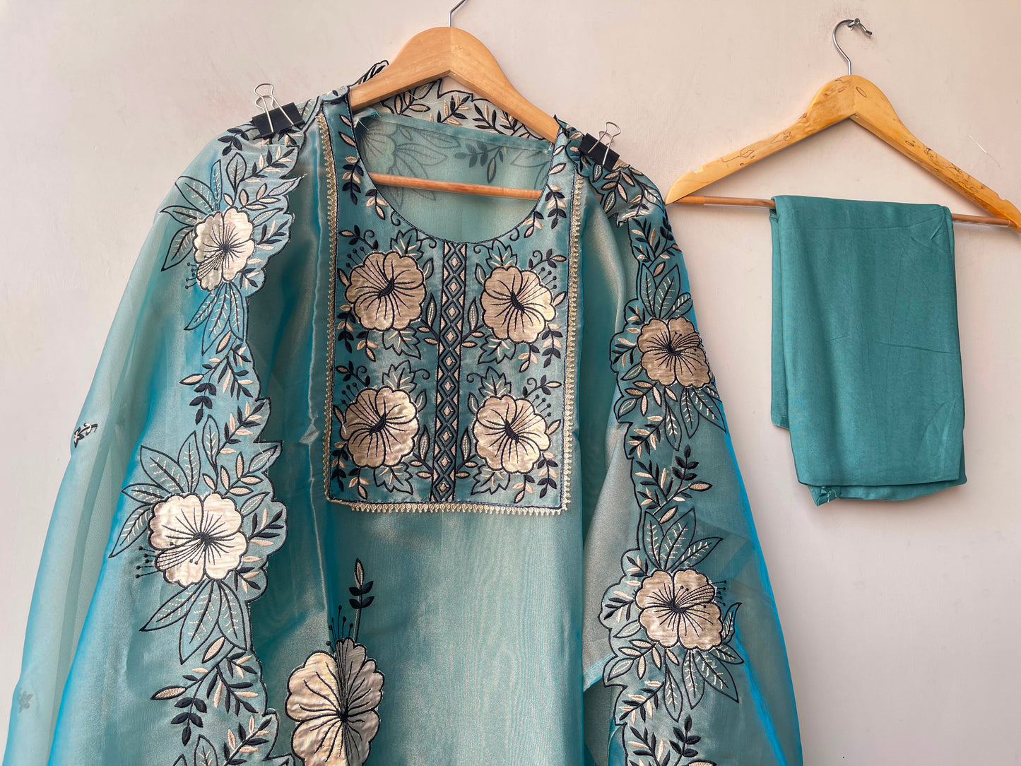 Shimmer glass organza ladies unstitched suit Rc19302 (b)