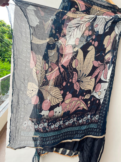 Chantoon satin printed ladies unstitched suit Rc19136