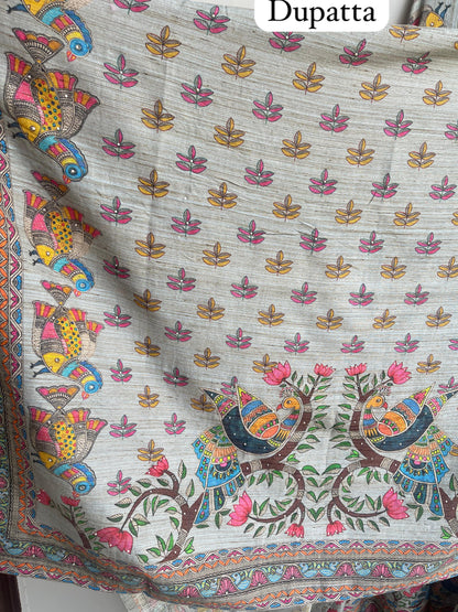 Pure khadi linen unstitched ladies suit Rc18491 (b)