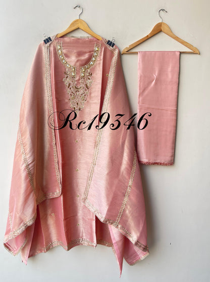 Shimmer Giraffe Silk Ladies Unstitched Suit