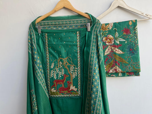 Cotton printed unstitched ladies suit Rc18379 (a)