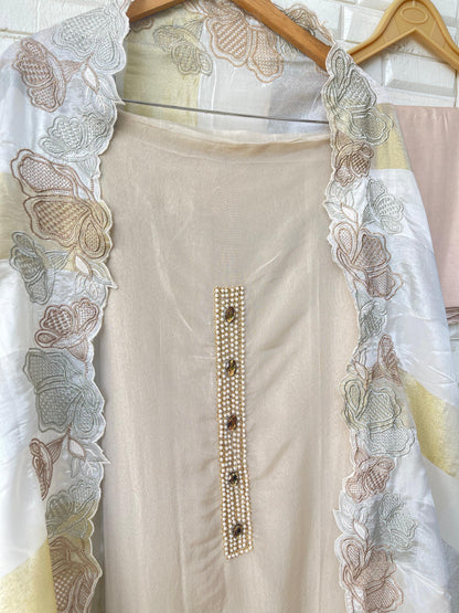 Shimmer silk unstitched ladies suit Rc17854