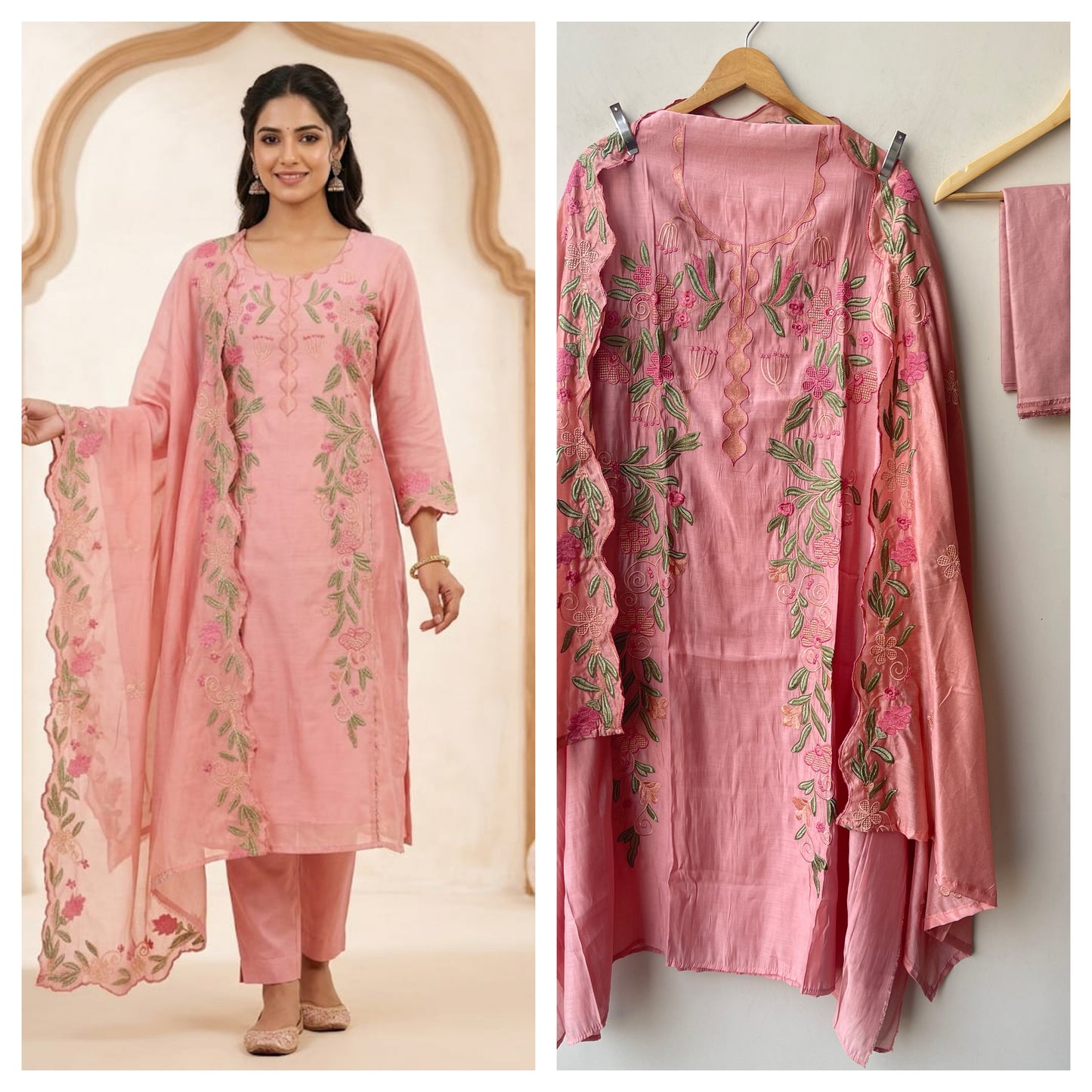 Mul chanderi unstitched ladies suit Rc19308 (a)