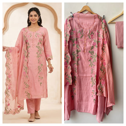 Mul chanderi unstitched ladies suit Rc19308 (a)