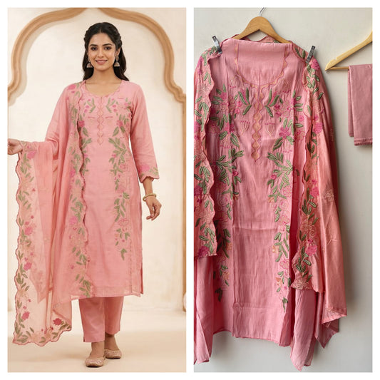 Mul chanderi unstitched ladies suit Rc19308 (a)