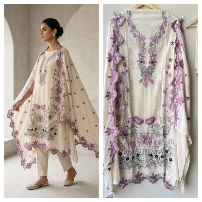 Mul chanderi unstitched ladies suit Rc18916 (a)
