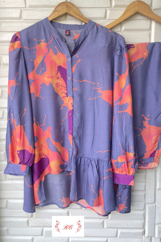 Muslin Ready Made Ladies Coord Set – view 3