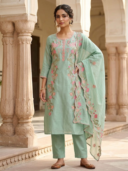 Mul chanderi unstitched ladies suit Rc19309 (c)