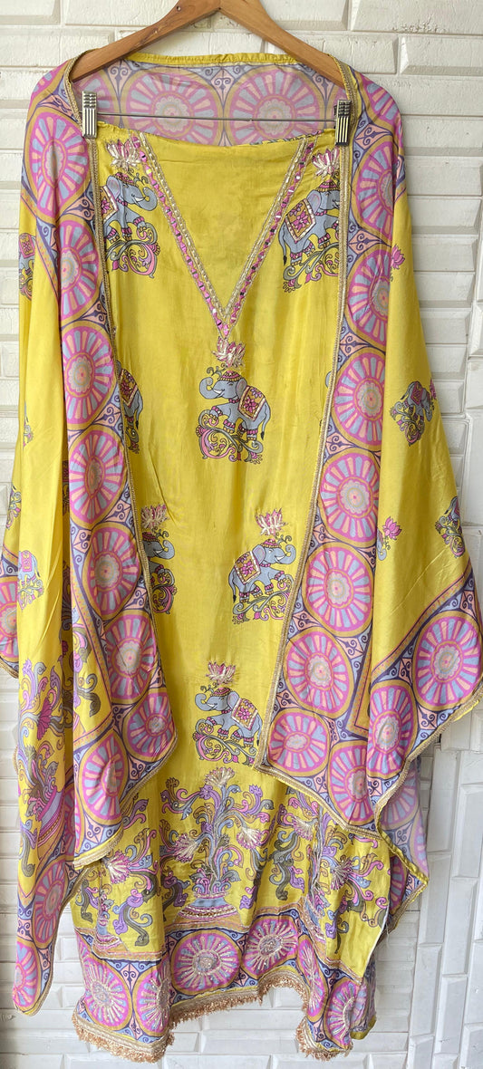 Silk unstitched ladies suit Rc17743