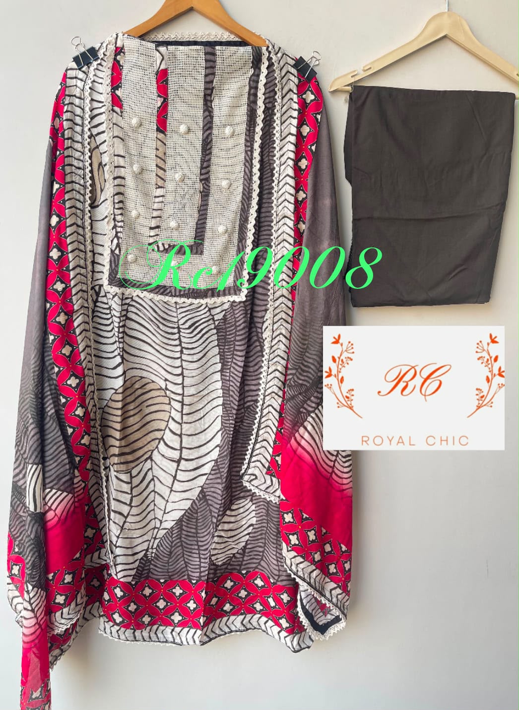 Soft n flowy self muslin ladies unstitched suit Rc19008