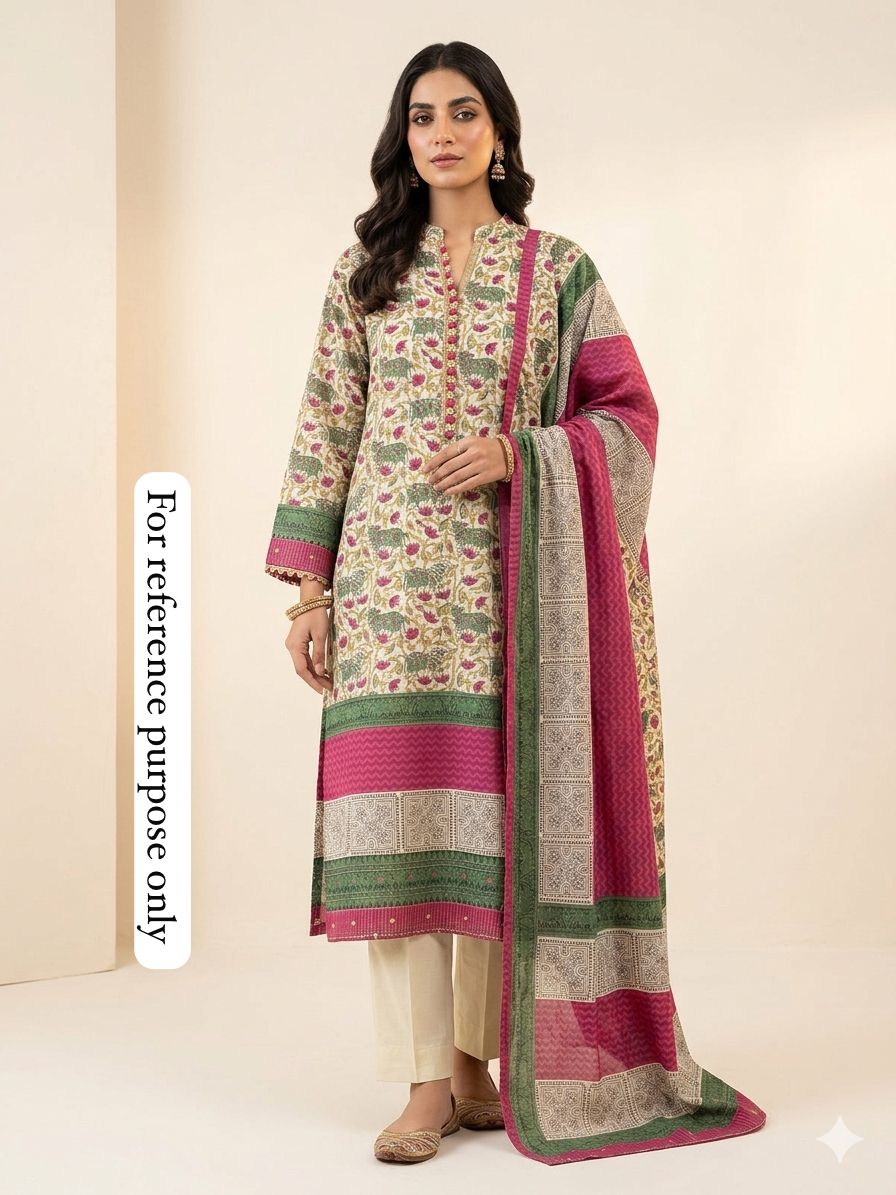 Cotton Printed Unstitched Ladies Suit RC-18807 – view 2