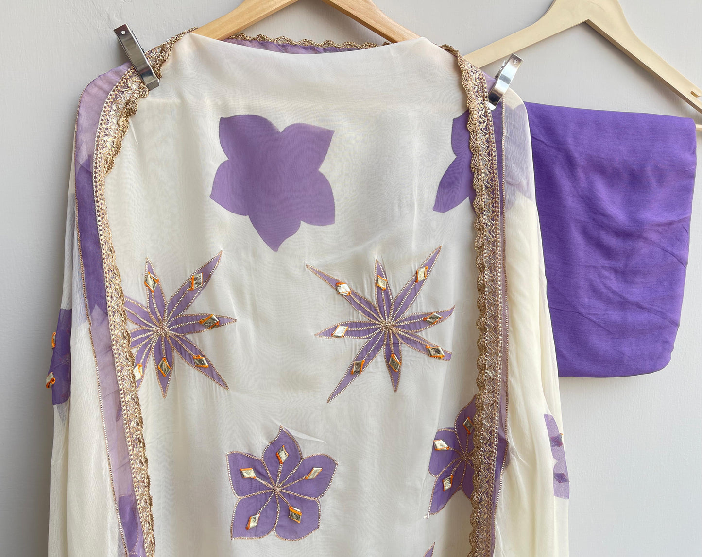 Organza unstitched ladies suit 17929 (b)