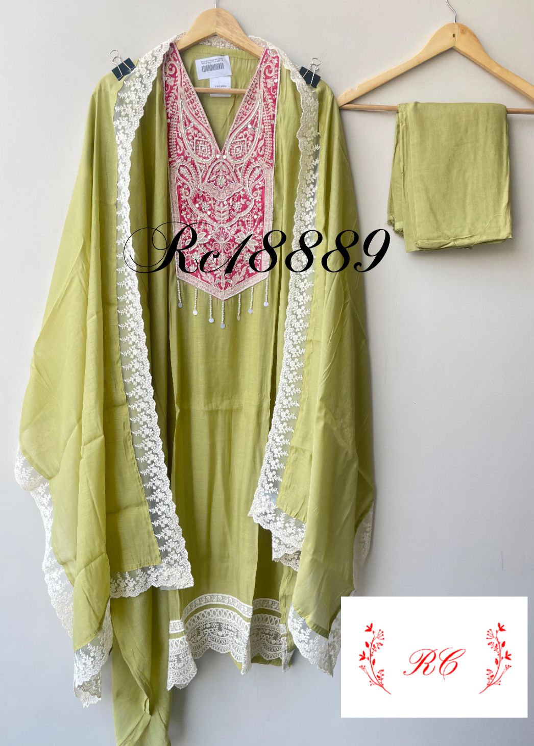 Mul Chanderi Unstitched Ladies Suit RC18889 (A) – view 2