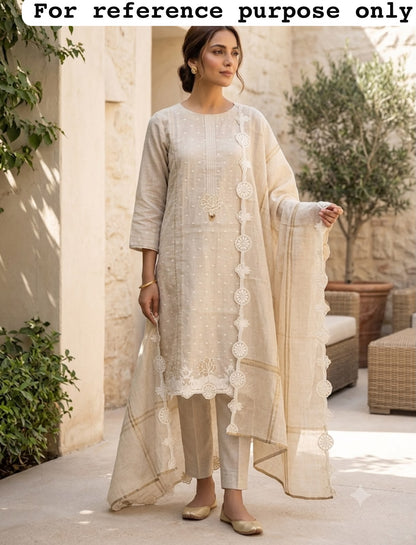 Self mul chanderi unstitched ladies suit Rc19151