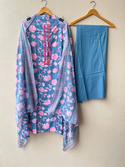 Cotton printed unstitched ladies suit Rc19033