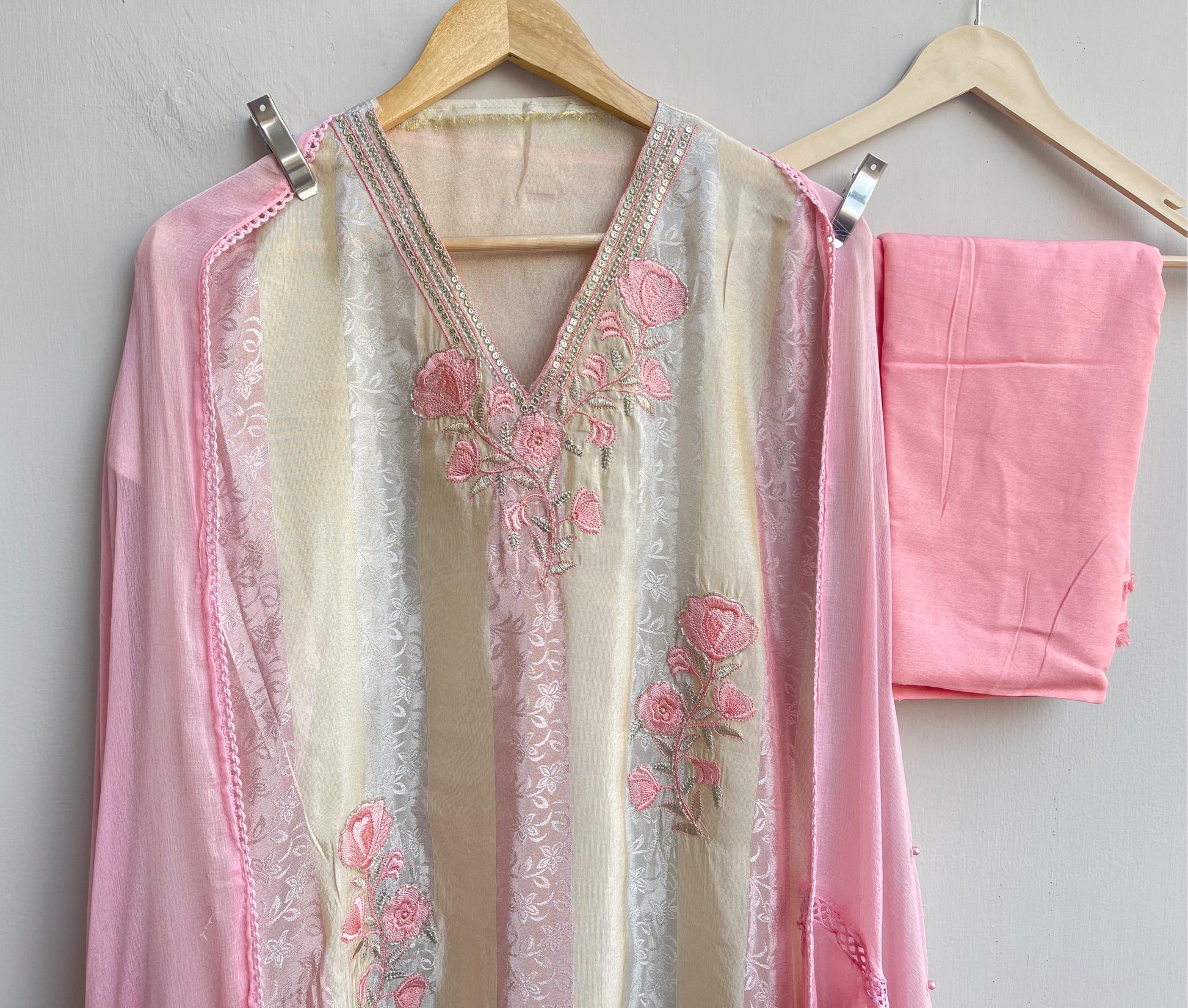 Self Shimmer Silk Unstitched Ladies Suit RC-18238