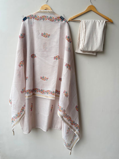 Mul chanderi printed ladies unstitched suit Rc19026 (a)