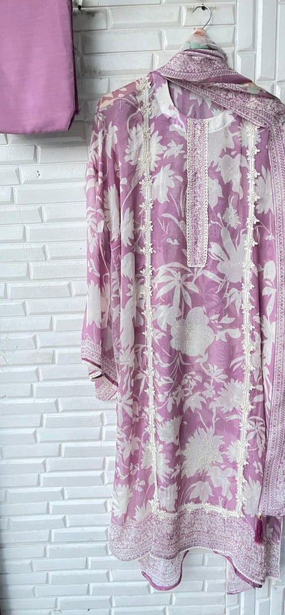 Organza unstitched ladies suit Rc17180