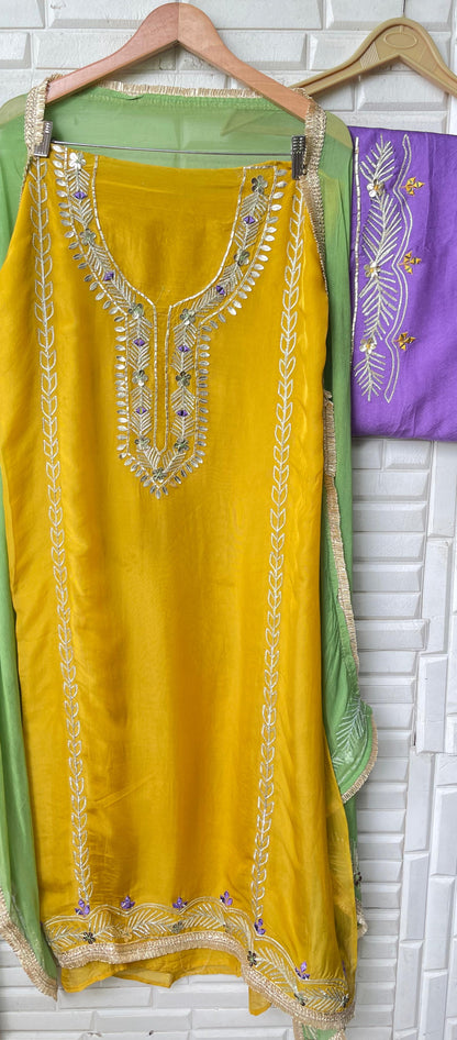 Organza unstitched ladies suit Rc17494